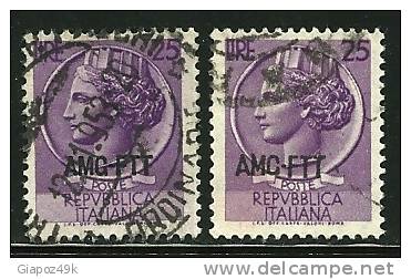 ● I -TRIESTE AMG FTT - 1953 / 54 - Turrita - N. 173 Usati  - Cat. ? €  - Lotto 497 - Used