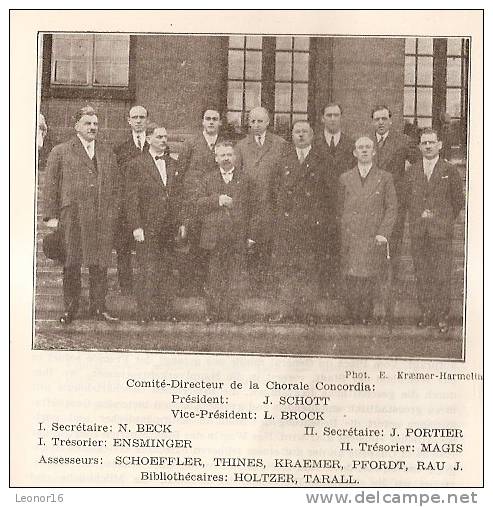 SARREGUEMINES  -  Fascicule de 66 Pages* SOCIETE CHORALE CONCORDIA * Organisatrice de "LA FÊTE FEDERALE  DU 31 MAI 1931"