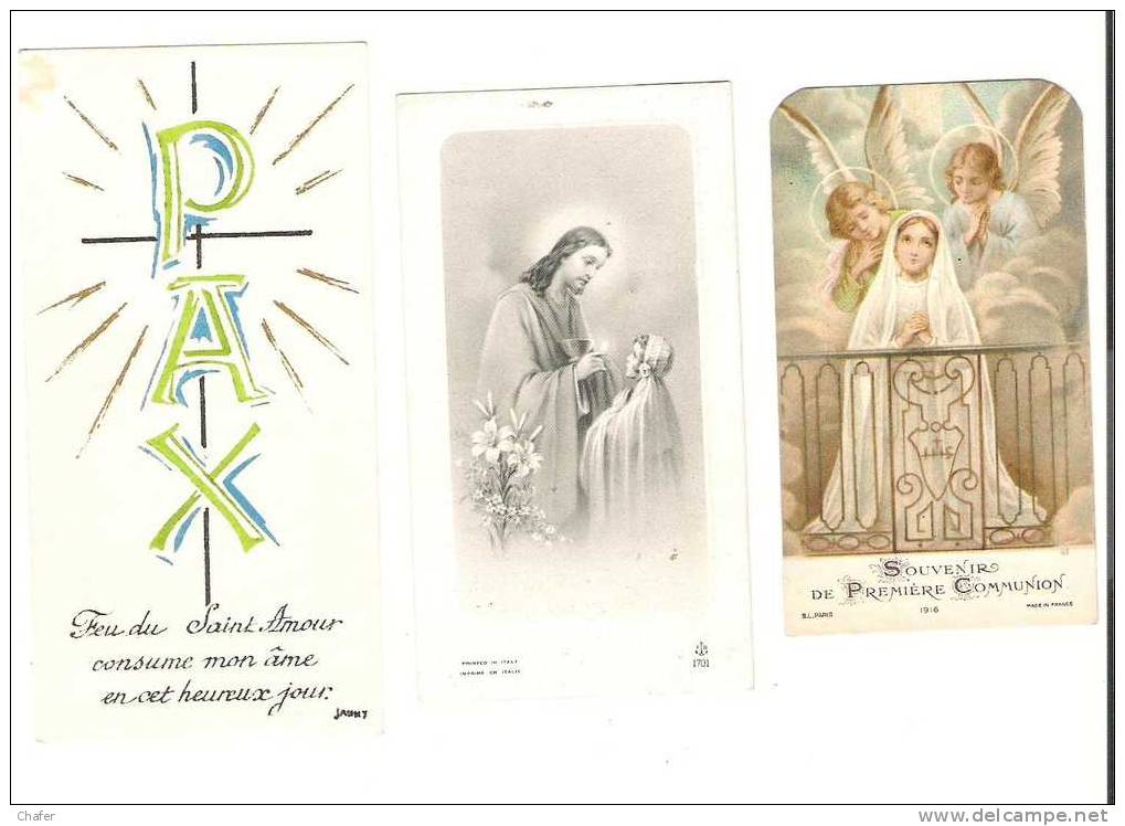 -  3 Images Pieuses -  Souvenir Communion - 1954 Cathédrale D' Ajaccio - Pax Profession De Foi 1964 - Religion & Esotericism