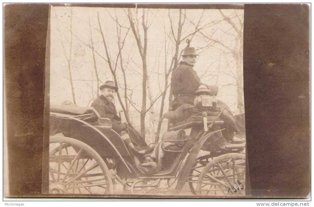 Carte-photo - Fiacre - Taxis & Droschken