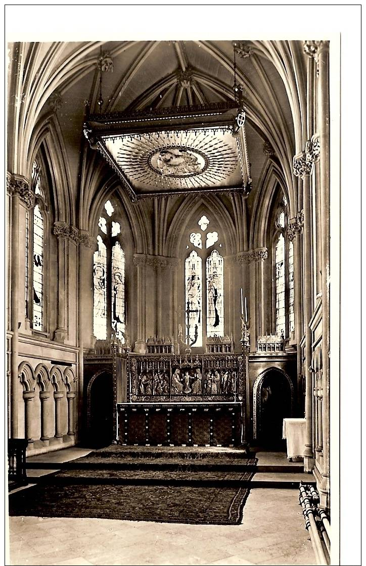 Black-White Real Photograph Downside Abbey Church-The Lady Chapel Somerset - Churches & Cathedrals