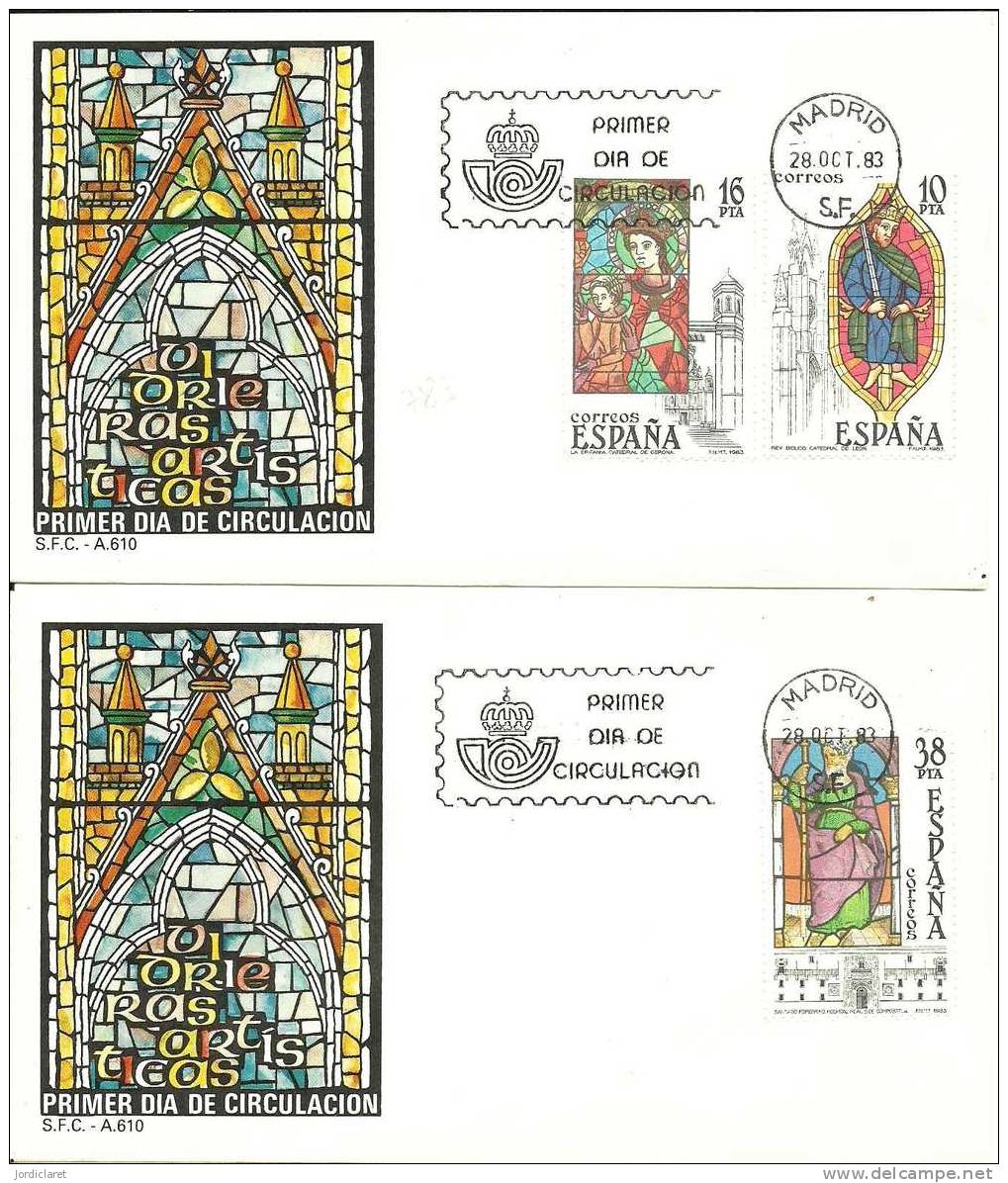 FDC ESPAÑA 1983 - Vetri & Vetrate