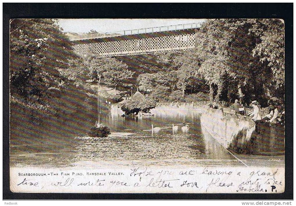 RB 660 - 1903 Postcard The Fish Pond Ramsdale Valley Scarborough Yorkshire - - Scarborough
