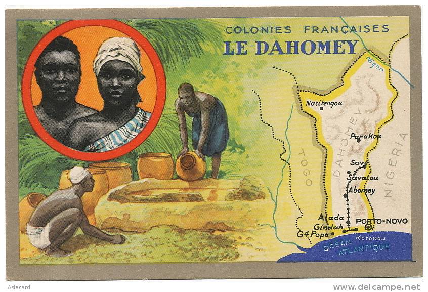 Le Dahomey Col. Françaises Pub Lion Noir Alada, Abomey, Porto Novo,  Togo, Niger, Gd Popo, - Dahomey