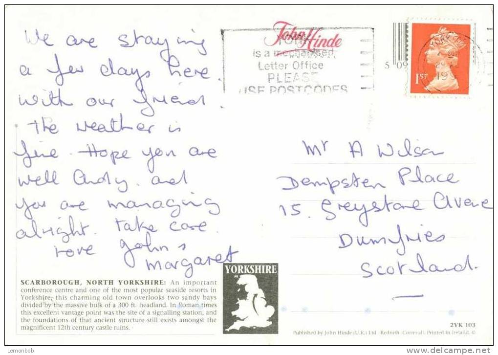 Britain - United Kingdom - Scarborough - Used Postcard [P2233] - Scarborough