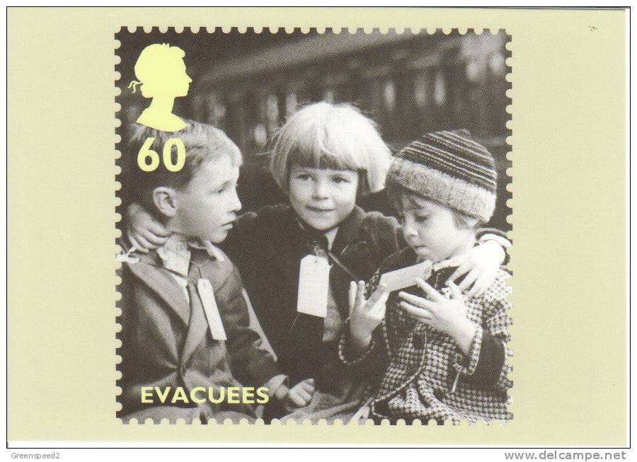 Britain Alone  -  Evacuees  - Maxi  Stamp Card - 2. Weltkrieg