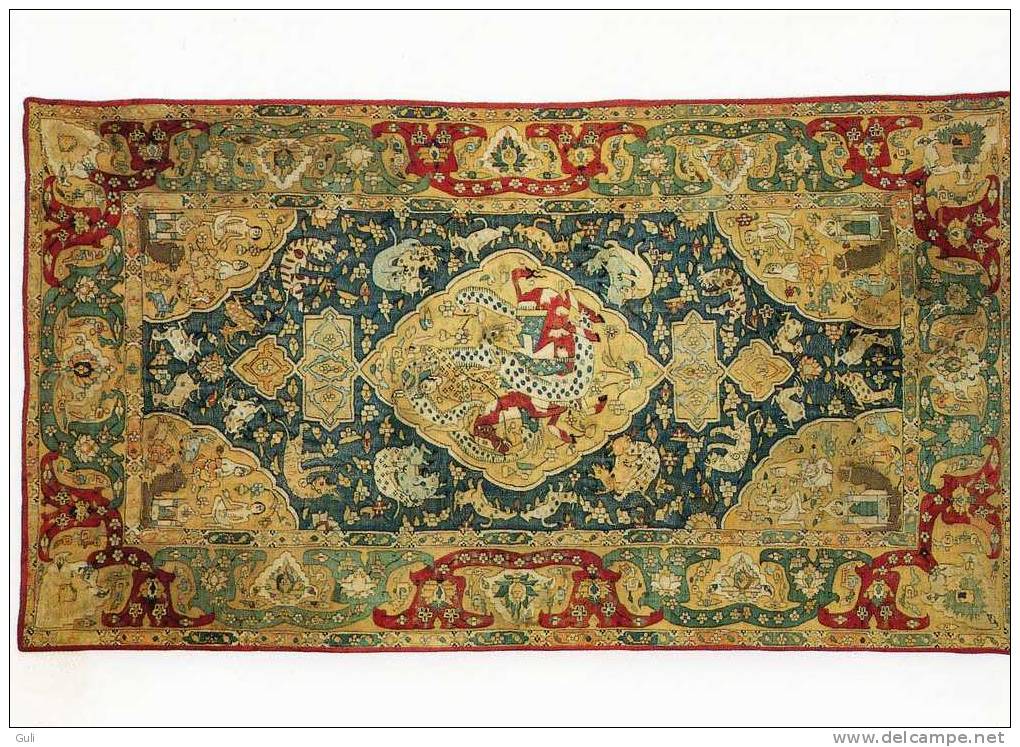 Asie > IRAN - ( Kachan ) Tapis Kilim,  Soie Réhaussée De Fils D'argent-Tapisserie  ( 2.49 X 1.39 ) *PRIX FIXE - Iran