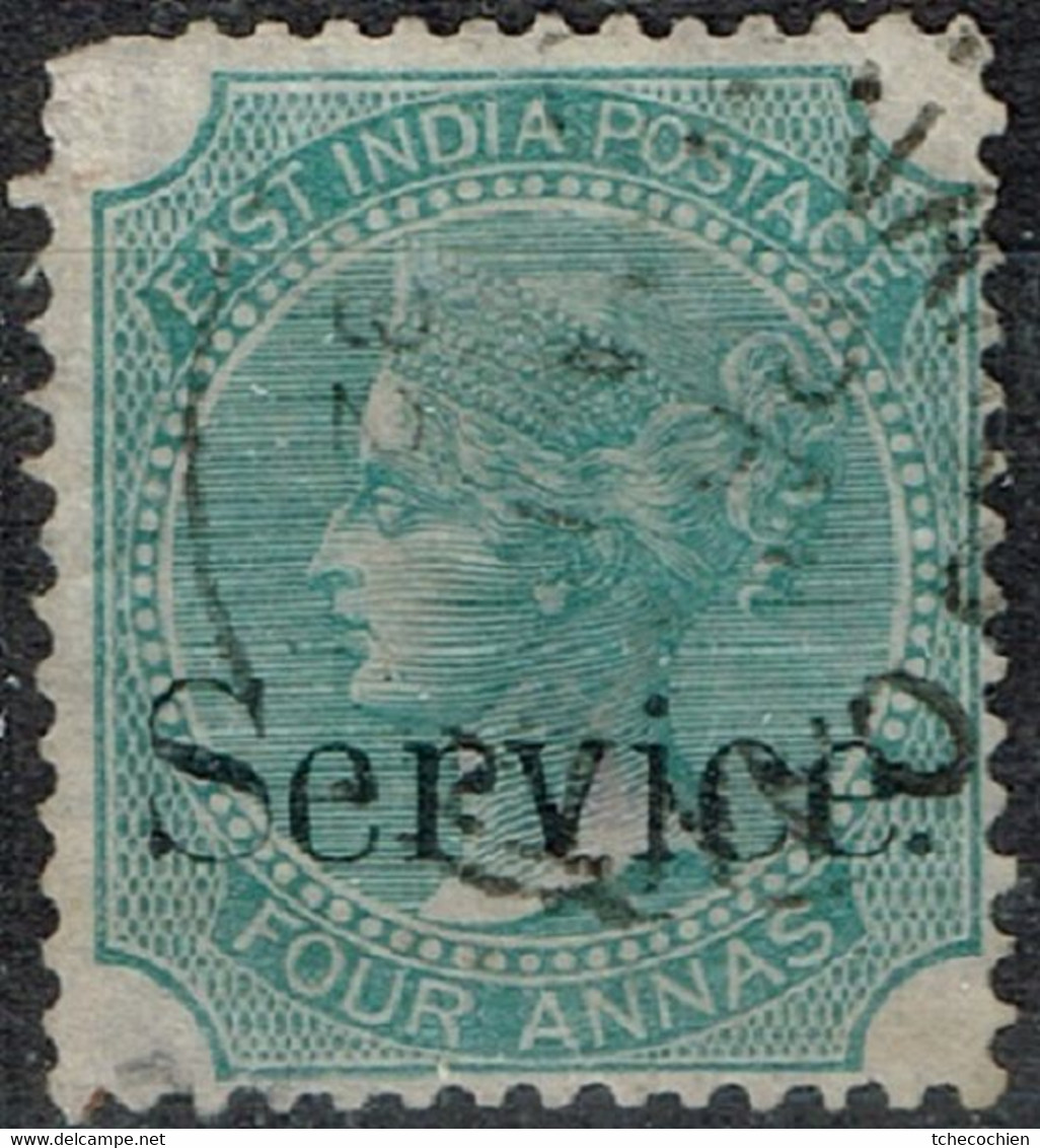 Inde Anglaise - 1866 - Y&T Service N° 11 Oblitéré (Surcharge De 15 Mm). Coin Supérieur Gauche Touché. - 1858-79 Kolonie Van De Kroon