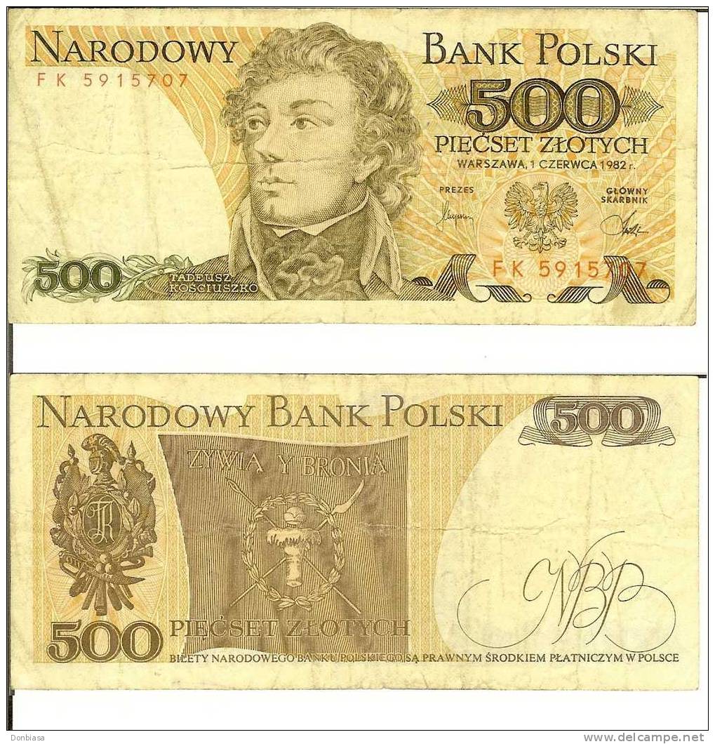 Polonia - Polska: 500 Zloti - Zlotych 1982 - Polen