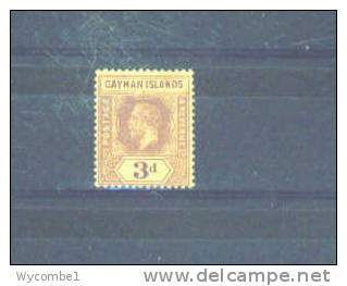 CAYMAN ISLANDS - 1912  George V  3d MM - Cayman (Isole)