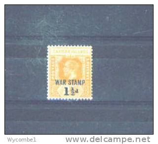 CAYMAN ISLANDS - 1917  George V  War Stamp 11/2d On 21/2d MM - Cayman (Isole)