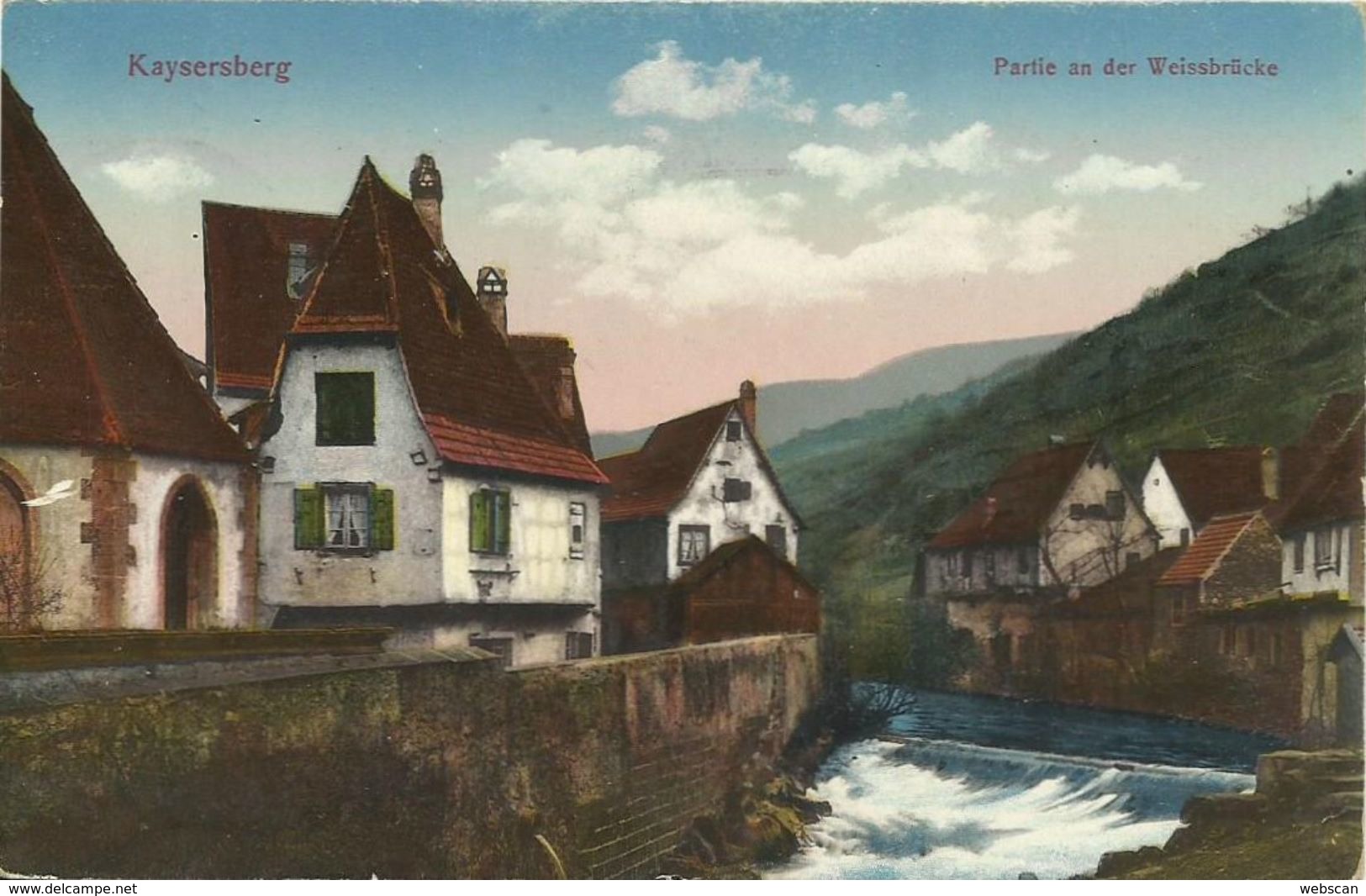AK / CPA  Kaysersberg Weissbrücke Color 1914 Feldpost #03 - Elsass