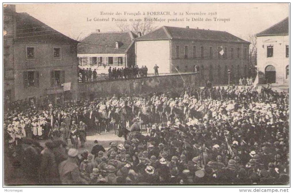 Entrée Des Français à Forbach Le 22 Novembre 1918 - Forbach