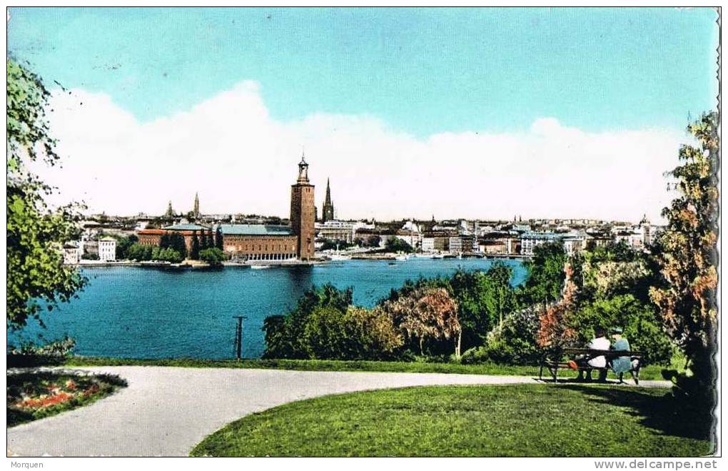 Portal Aerea STOCKHOLM BAN (Suecia) 1957. Vista Del Sur Estocolmo - Lettres & Documents