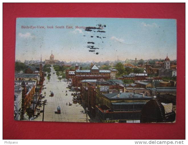 Montgomery Al   Birds Eye View   1908 Cancel- Stamp Off ---------------------------------(Ref110) - Montgomery