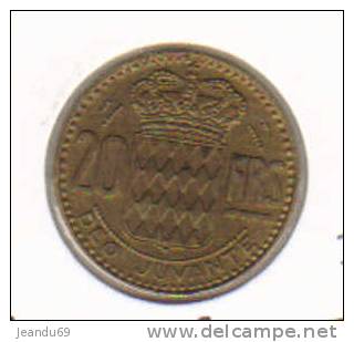 PIECE DE 20 FRANCS MONACO RAINIER III 1951 SUP - 1949-1956 Old Francs