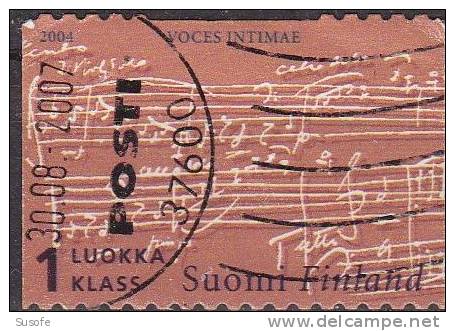 Finlandia 2004 Scott 1205c Sello º Jean Sibelius Compositor Voces Intimas Postimerkki Suomi Stamp Finland Briefmarke - Gebruikt