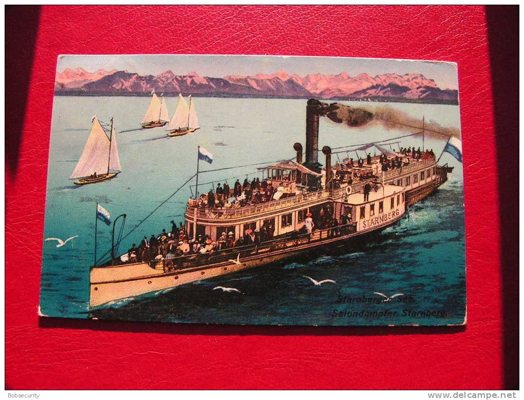 ==  Starnberger See,  Ship Schiff   - Dampfer Starnberg  1922 - Starnberg