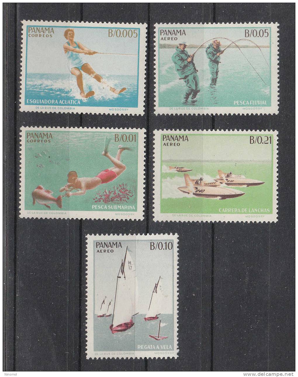 Panama   -   1964 .  Sci Nautico, Fishing, Sub, Sail, Motonautica.  Complete Set.  MNH,  Very Fresh - Water-skiing