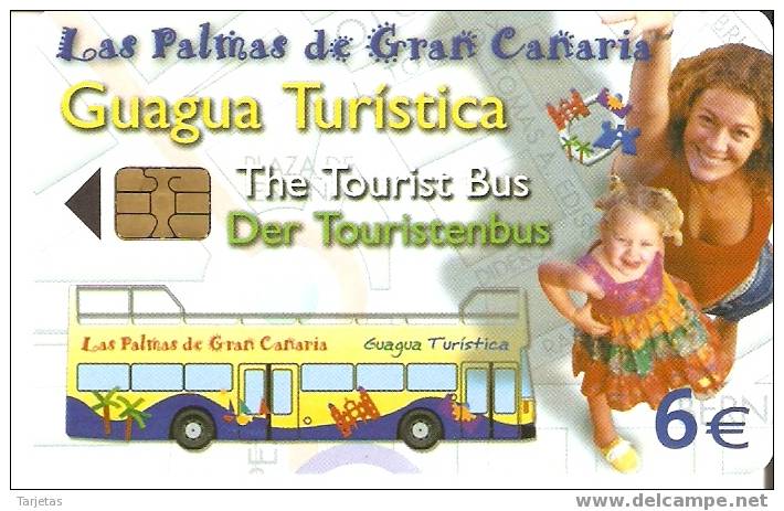 CP-283 TARJETA GUAGUA DE GRAN CANARIAS DE TIRADA 50900 - Commemorative Advertisment