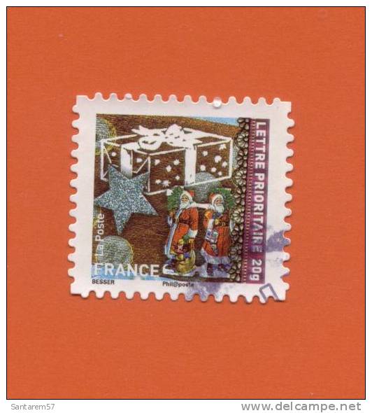 Timbre Oblitéré Used Stamp Selo Carimbado Meilleurs Voeux Timbre N° 8 FRANCE Lettre Prioritaire 20G 2010 - Gebraucht