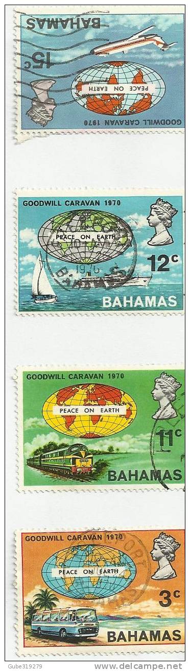 PEACE ON HEARTH  BAHAMAS-1970- PEACE ON HEARTH (4 VALUES 3-11-12-15 CENTS) FINE USED  NEVER HINGED - Bahamas (1973-...)