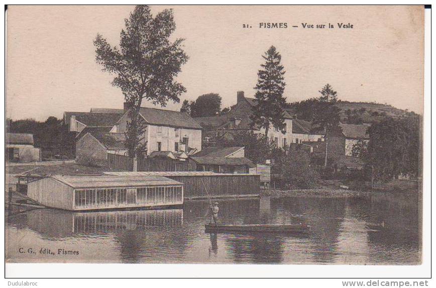 Fismes 51,vue Sur La Vesle,CG éditeur à Fismes, Pécheur - Fismes