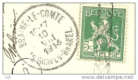 110 Op Kaart (van GAND) Met Stempel BRAINE-LE-COMTE Op 10/08/1914 (Offensief W.O.I) , Zegel Ontwaard Met ROL !!(tekst)!! - Other & Unclassified