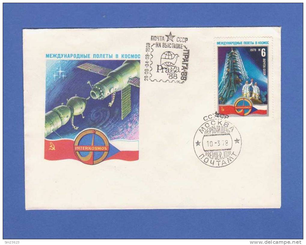 Russland / UdSSR ,  FDC Brief V. 10.03.1978 - Praga 88 - - FDC