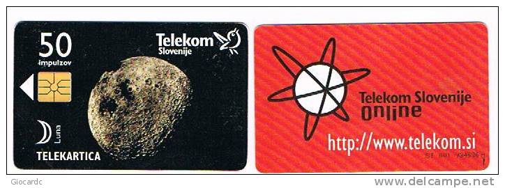 SLOVENIA (SLOVENIJA)  - TELEKOM SLOVENIJE  -  SERIE PIANETI: LA LUNA    50 IMP. - USATA (USED)°  -  RIF. 3120 - Astronomie