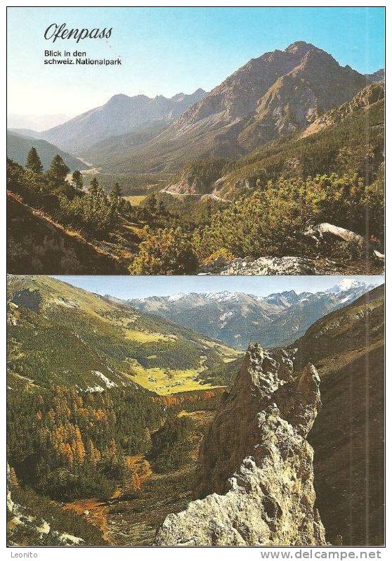 Pass Ofenpass GR Zernez - Val Müstair Durchquert Den Nationalpark 4 Ansichtskarten Ab 1975 - Val Müstair