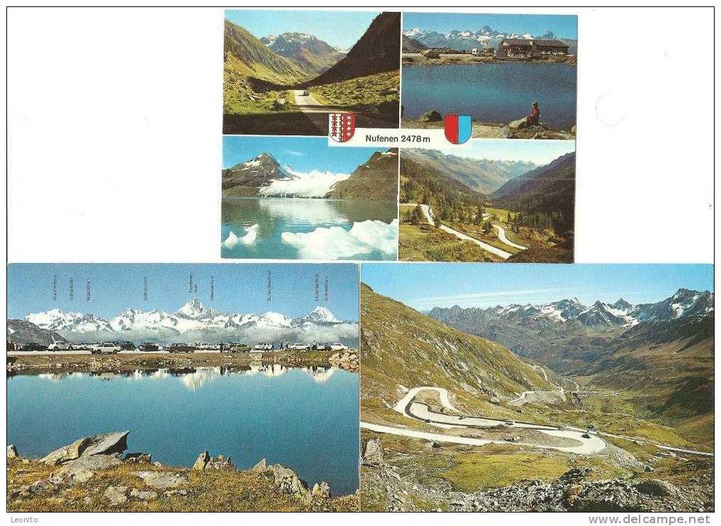 Pass Nufenenpass Ulrichen VS - Airolo TI 5 Ansichtskarten Ab 1970 - Airolo