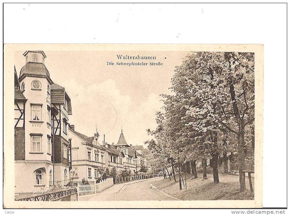 Waltershausen Die Schnepfentaler Strasse. - Waltershausen