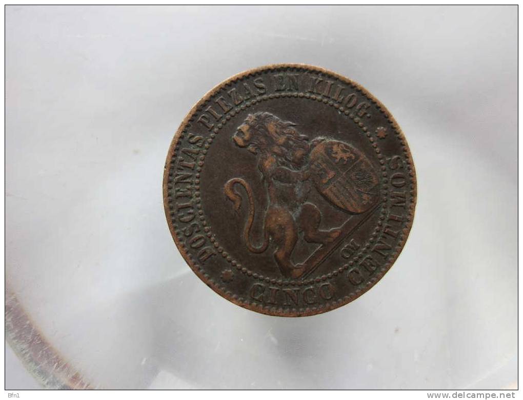 ESPAGNE - 5 CENTIMOS - 5 GRAMOS 1870- ESPAGNE - BELLE PIECE - First Minting