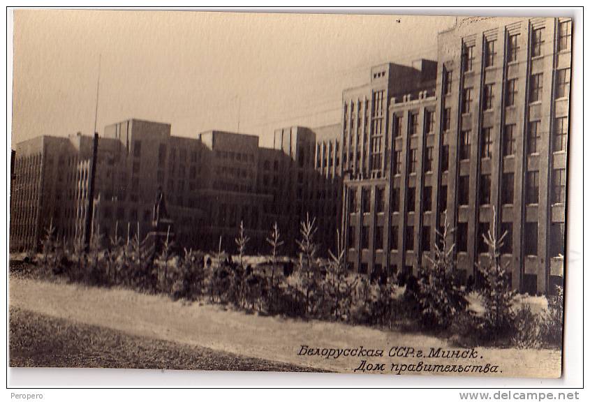 AK WEISSRUSSLAND  MINSK  DOM  FOTOGRAFIE OLD POSTCARD Cca 1947 - Weißrussland