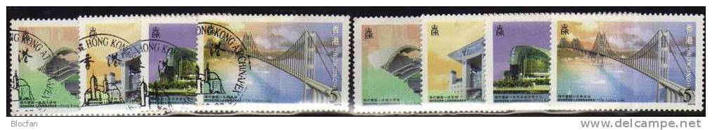 Zugvögel Jahr des Ochsen Brücke Hongkong 785/8,811/4,815/8 ** plus o 28€ bird embroidery architecture set from HONG KONG