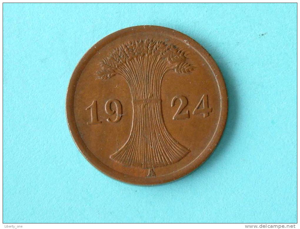 1924 A - 2 RENTENPFENNIG / KM 31 ( For Grade , Please See Photo ) ! - 2 Rentenpfennig & 2 Reichspfennig