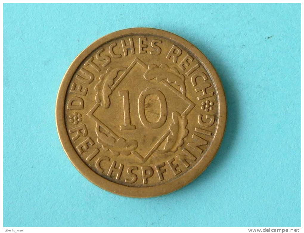 1924 J - 10 REICHSPFENNIG / KM 40 ( For Grade , Please See Photo ) ! - 10 Rentenpfennig & 10 Reichspfennig