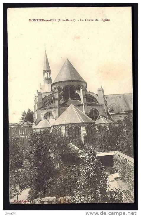 CPA  ANCIENNE- FRANCE- MONTIER-EN-DER (52)-  LE CHEVET DE L'EGLISE EN TRES GROS PLAN- - Montier-en-Der