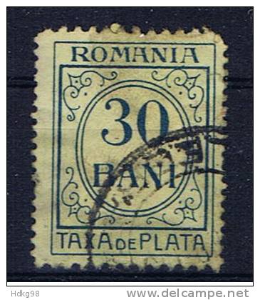 RO+ Rumänien 1911 Mi 36 Portomarke - Oblitérés