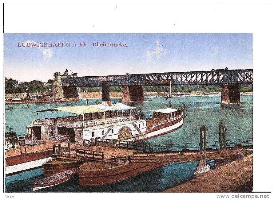 LUDWIGSHAFEN A. Rh. Rheinbrücke. - Ludwigshafen