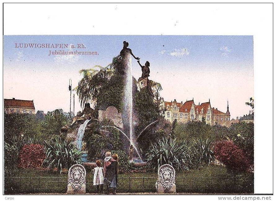 LUDWIGSHAFEN A. Rh. Jubiläumsbrunnen. - Ludwigshafen