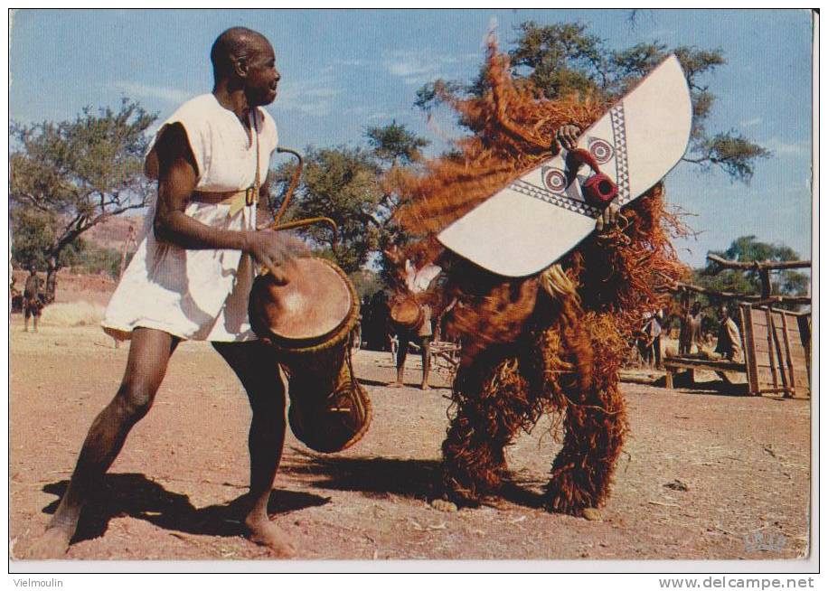 REPUBLIQUE DE HAUTE VOLTA BURKINA FASO MASQUES ET DANSEURS BELLE CARTE ANIMEE - Burkina Faso