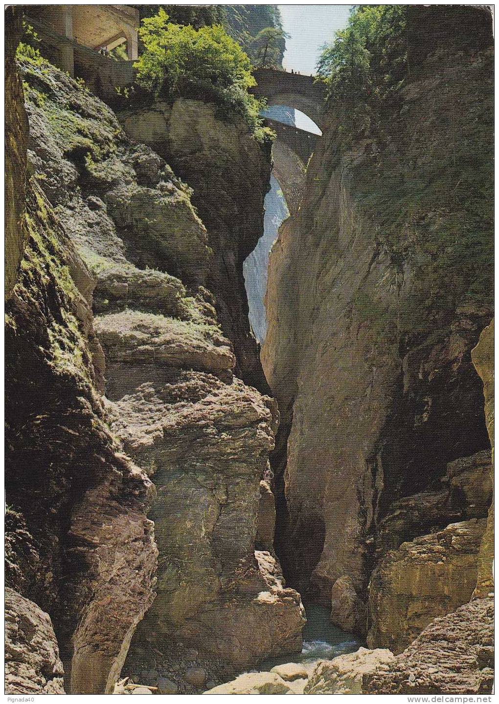 Cp ,  SUISSE , GRISONS , THUSIS , Viamalaschlucht Bei Thusis - Thusis