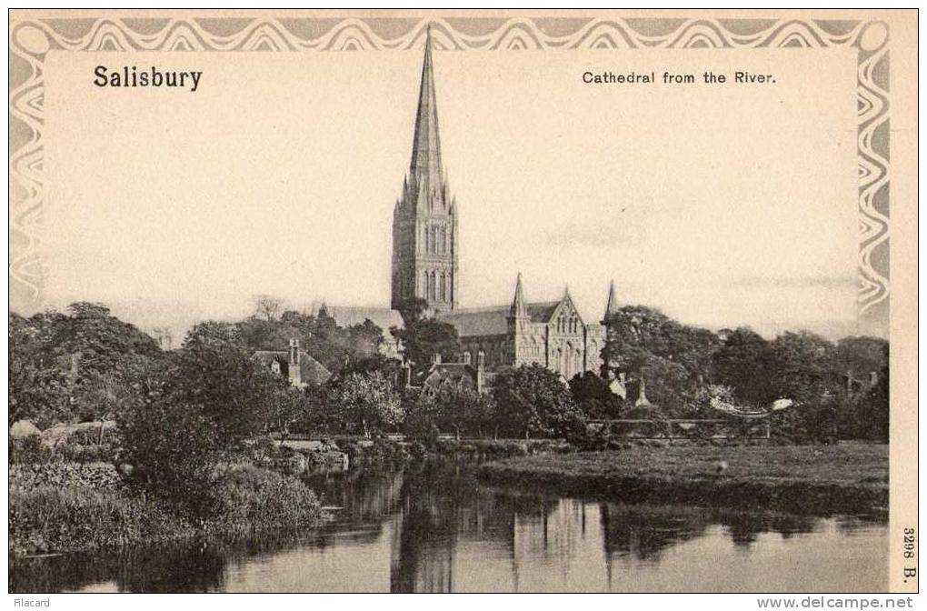 12694      Regno  Unito,     Salisbury,  Cathedral From The  River,  NV - Salisbury