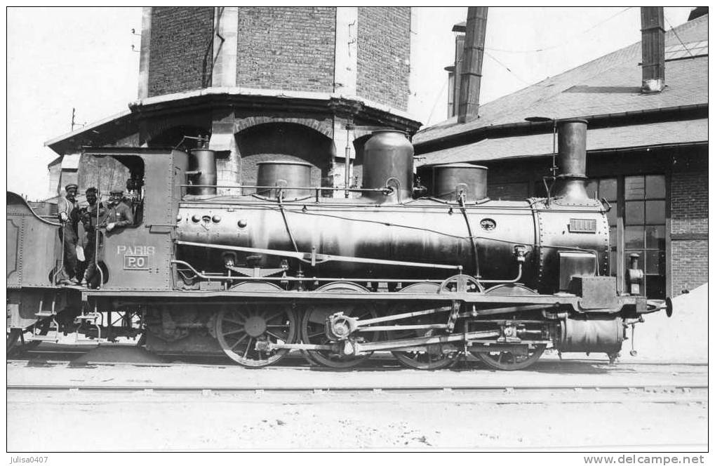 LOCOMOTIVE A VAPEUR Carte Photo Loco à Marchandises Cdf PO - Matériel