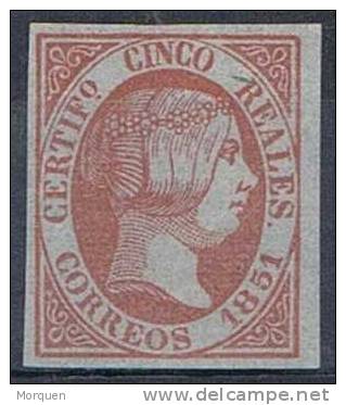 Sello 10 Reales Isabel II,  España, Repro. Edifil Num 9 ** - Plaatfouten & Curiosa