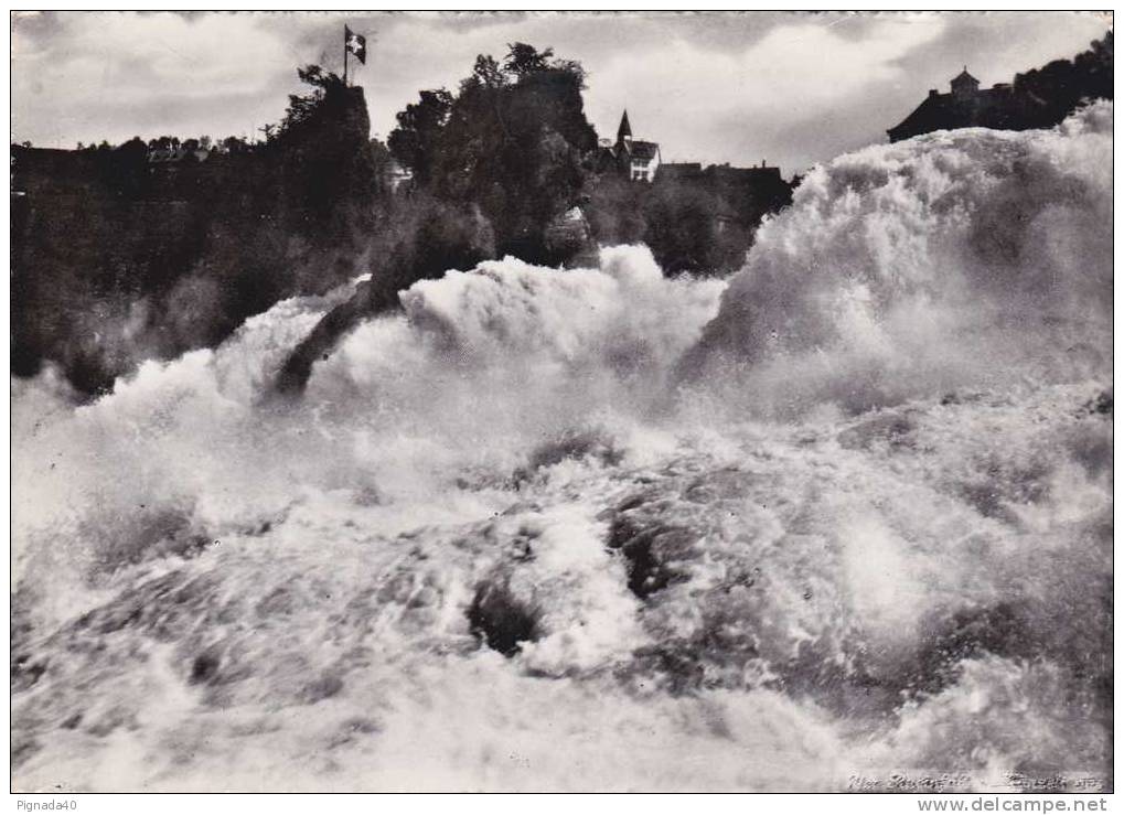 Cp ,  SUISSE , ZURICH , LAUFEN , Der Rheinfall Vom Känzeli Aus - Laufen-Uhwiesen 