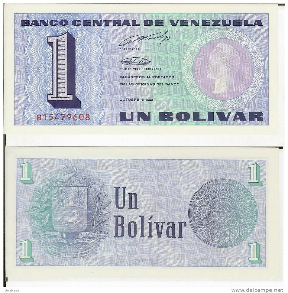 Venezuela: 1 Bolivar 05/10/1989 (FDS - UNCIRCULATED) - Venezuela