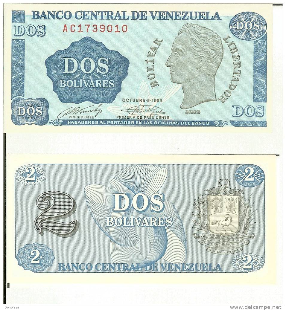 Venezuela: 2 Bolivares 05/10/1989 (FDS - UNCIRCULATED) - Venezuela